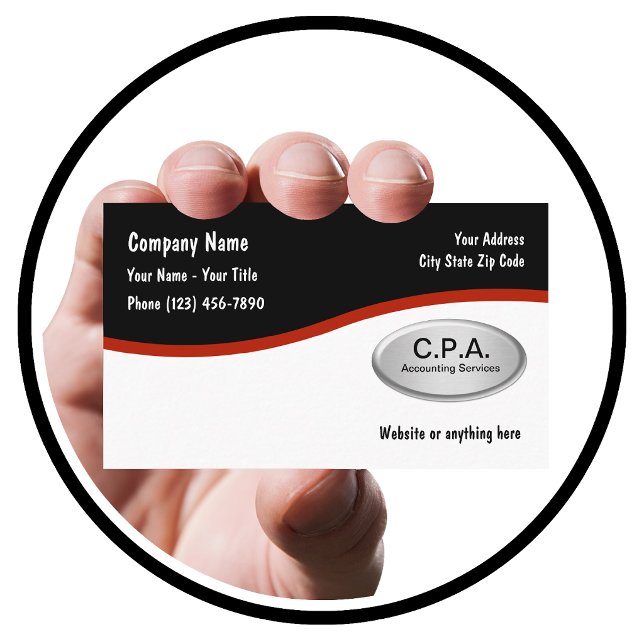Cartes de visite d'expert-comptable CPA (Créateur téléchargé)
