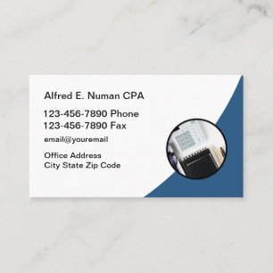 Cartes de visite d'expert-comptable CPA