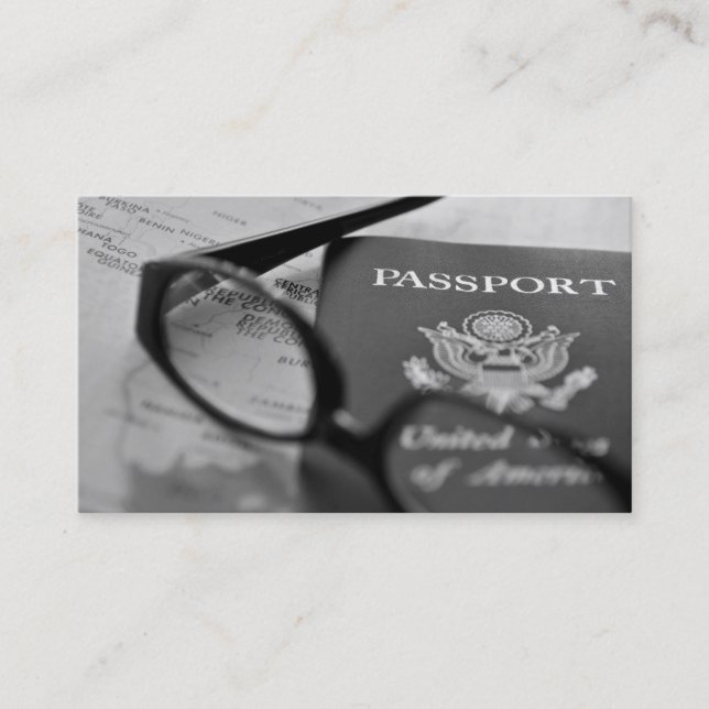 Cartes de visite d'expert en matière de voyage (Devant)