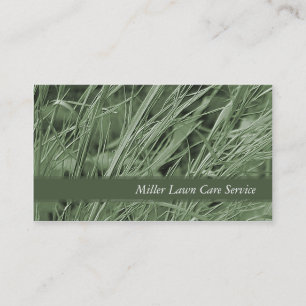 Cartes de visite d'herbe verte