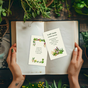 Cartes de visite d'herboriste guérisseur naturel