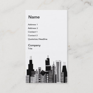 Cartes de visite d'horizon de Chicago