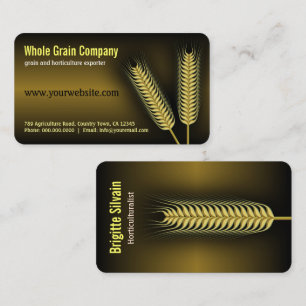 Cartes de visite d'horticulture d'agriculture de