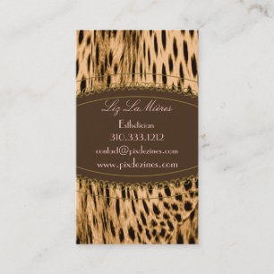 Cartes de visite d'impression de guépard