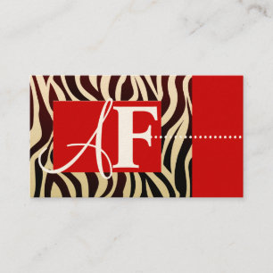 Cartes de visite d'impression de zèbre