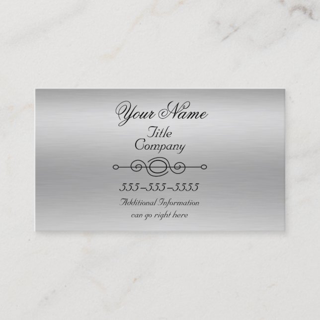 Cartes de visite d'impression en aluminium brossé (Devant)