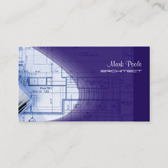 cartes de visite d'Indigo Blue Architect (Devant)