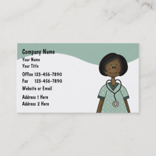 Cartes de visite d'infirmière