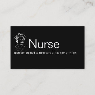 Cartes de visite d'infirmière