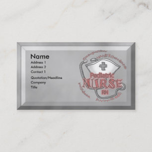 Cartes de visite d'infirmières pédiatriques
