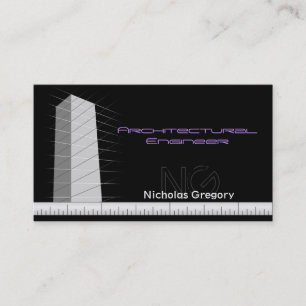 Cartes de visite d'ingénierie architecturale noirs
