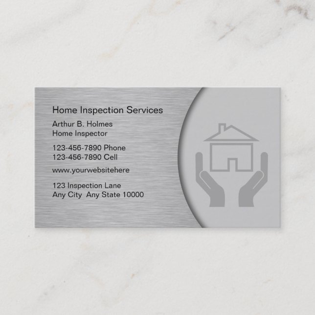 Cartes de visite d'inspection de maison (Devant)
