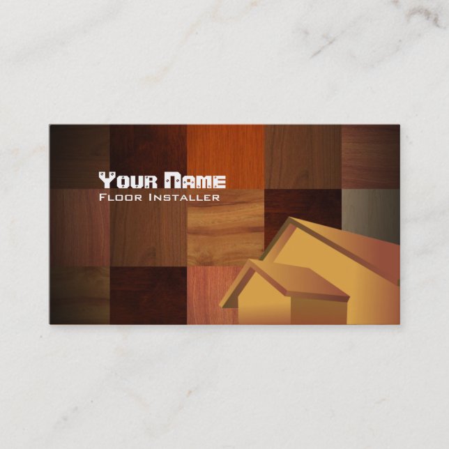 Cartes de visite d'installateur de plancher (Devant)