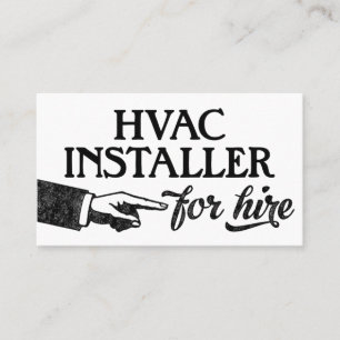 Cartes de visite d'installation HVAC - Cool Vintag