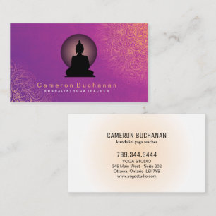 Cartes de visite d'instructeur de yoga