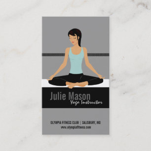 Cartes de visite d'instructeur de yoga