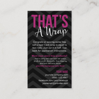 Cartes de visite d'instructions d'application