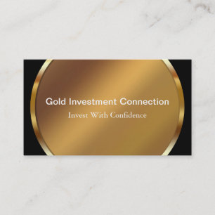 Cartes de visite d'investissement d'or