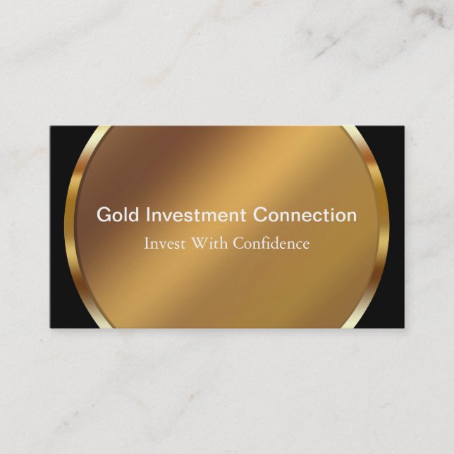 Cartes de visite d'investissement d'or (Devant)