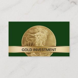 Cartes de visite d'investissement d'or