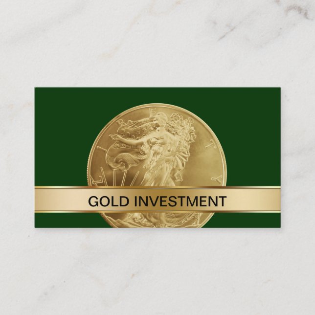 Cartes de visite d'investissement d'or (Devant)