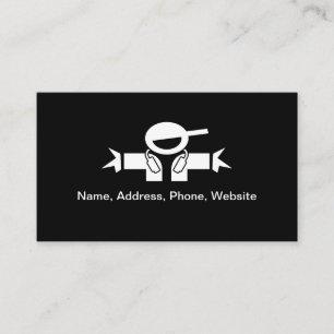 Cartes de visite DJ avec logo de jockey sur disque