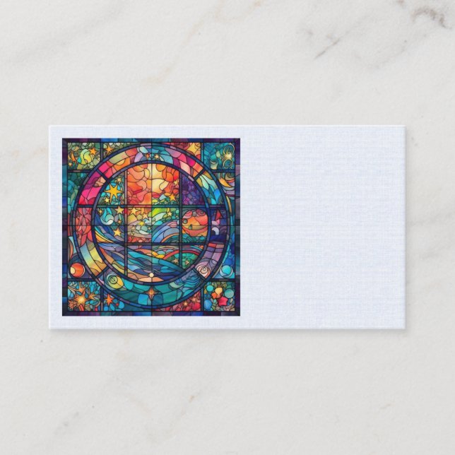 Cartes de visite d'oeuvres d'art en verre peint (Devant)
