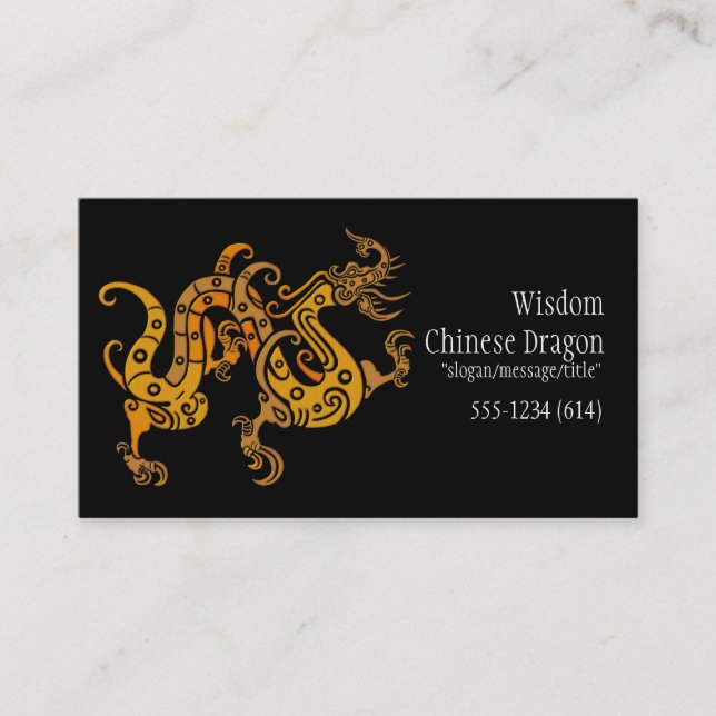 Cartes de visite d'or chinois asiatiques de (Devant)