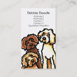 Cartes de visite d'or d'animal familier de