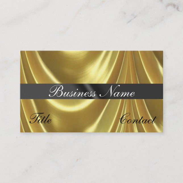 Cartes de visite d'or d'or (Devant)