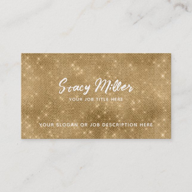 Cartes de visite d'or personnalisables (Devant)
