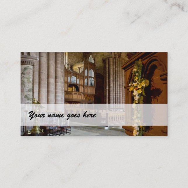 Cartes de visite d'organiste - St John, Chester, (Devant)