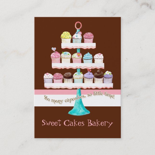 Cartes de visite doux de magasin de petit gâteau (Devant)