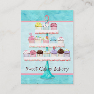 Cartes de visite doux de magasin de petit gâteau