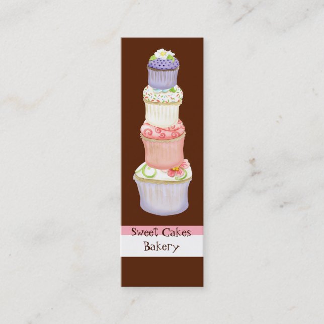 Cartes de visite doux de magasin de petit gâteau (Devant)