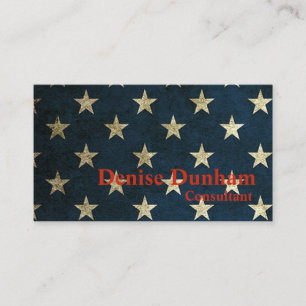Cartes de visite Drapeau américain rustique vintag