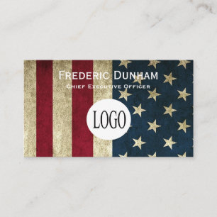 Cartes de visite Drapeau Américain Votre Logo