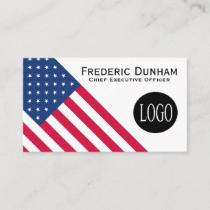 Cartes de visite Drapeau Américain Votre Logo
