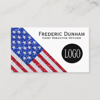 Cartes de visite Drapeau Américain Votre Logo