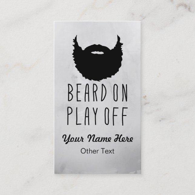 Cartes de visite drôles de coutume de barbe de (Devant)