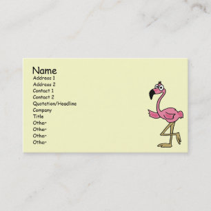 Cartes de visite drôles du Flamant rose BL