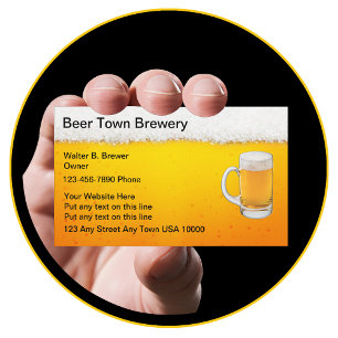 Cartes de visite du bar à bière