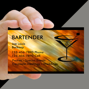 Cartes de visite du barman