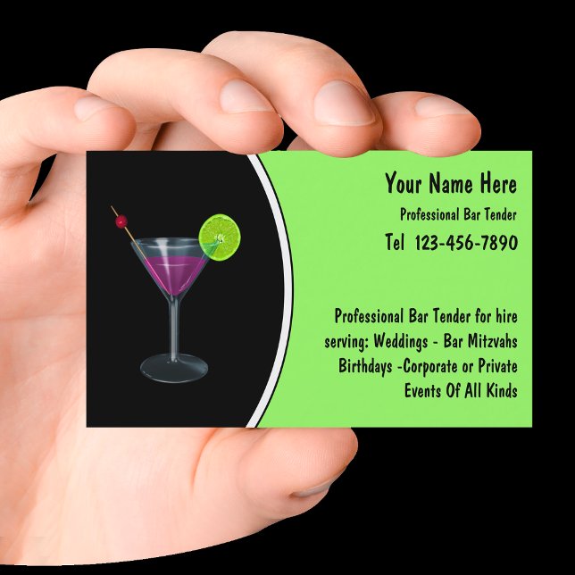 Cartes de visite du barman (Créateur téléchargé)