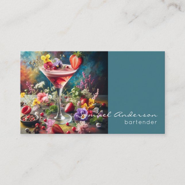 Cartes de visite du barman (Devant)