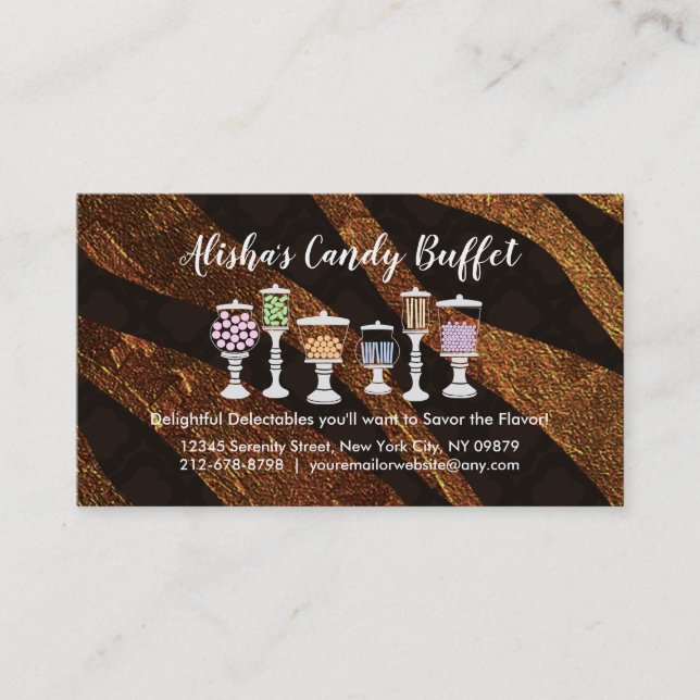Cartes de visite du buffet Candy (Devant)
