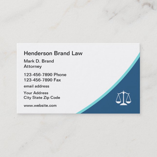 Cartes de visite du Bureau d'avocat du procureur m (Devant)