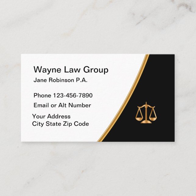 Cartes de visite du Bureau de la justice des avoca (Devant)