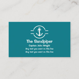 Cartes de visite du capitaine de bateau