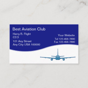 Cartes de visite du Club de l'aviation